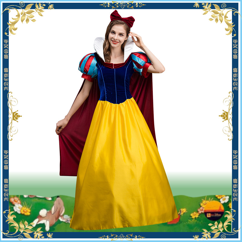 外贸欧美万圣节cos服装白雪公主连衣裙辛德瑞拉成人角色扮演服装
