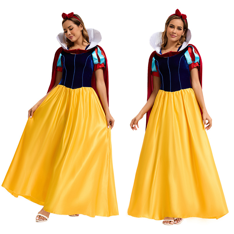 外贸成人女连衣裙万圣节cosplay白雪公主服装舞台演出套装女装