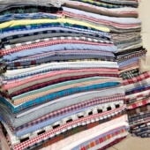 纯棉大布头论斤格子条纹衬衫 清仓 斜纹微瑕零头布高支高密布料特价