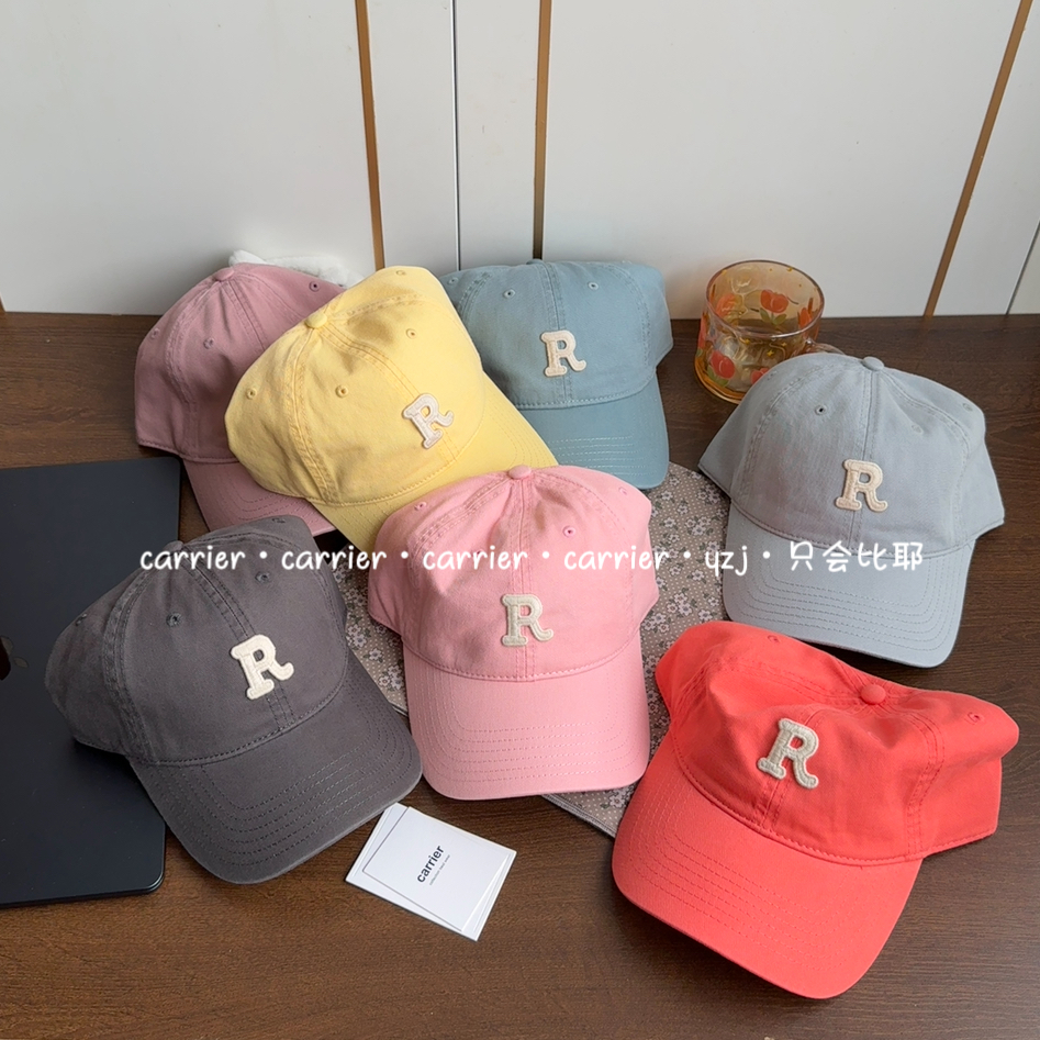 Carrier 糖果色R标纯棉棒球帽高品质好版型b入遮阳显白显脸小帽子