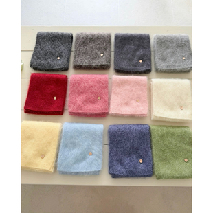 轻奢拉绒围巾~90%羊毛+10%羊绒材质柔软亲肤情侣款保暖百搭围脖