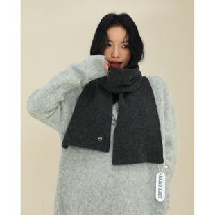 Carrier Egg新品100%绵羊毛元宝针织围巾女冬季保暖情侣百搭围脖