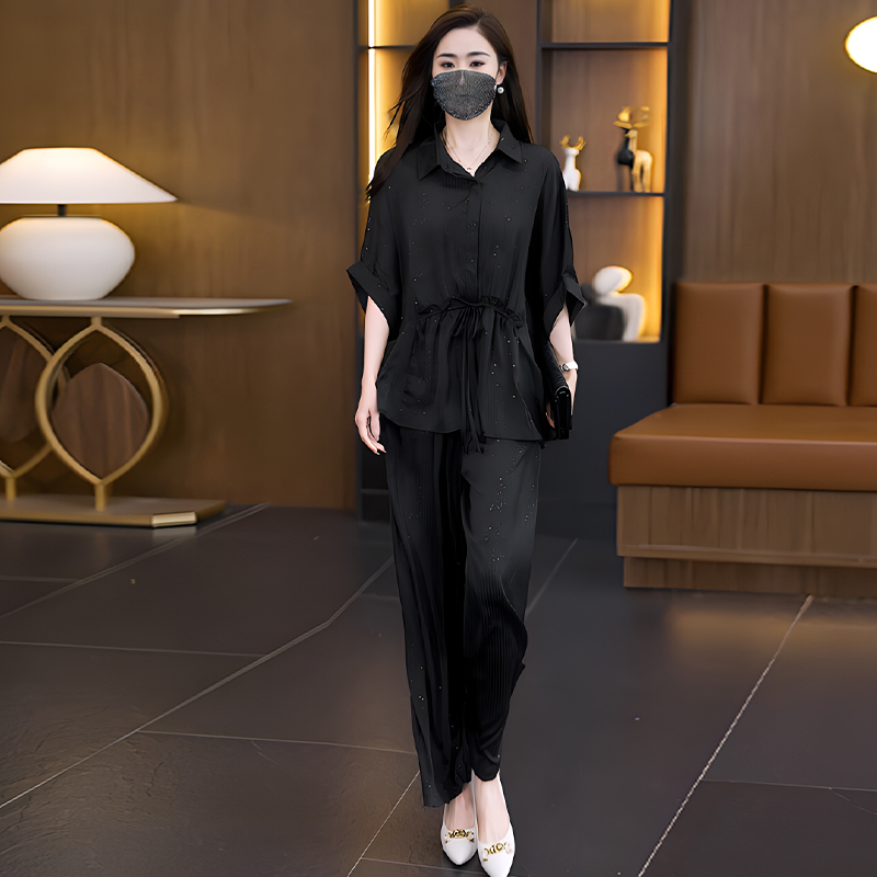 时尚简约上衣裤子套装女2025夏新