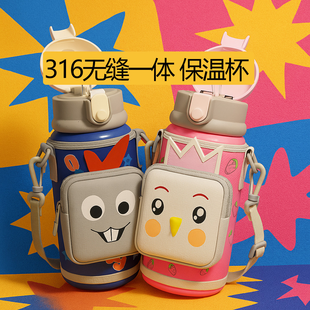儿童水杯保温杯幼儿园男孩女孩水壶316食品级上学专用无缝一体