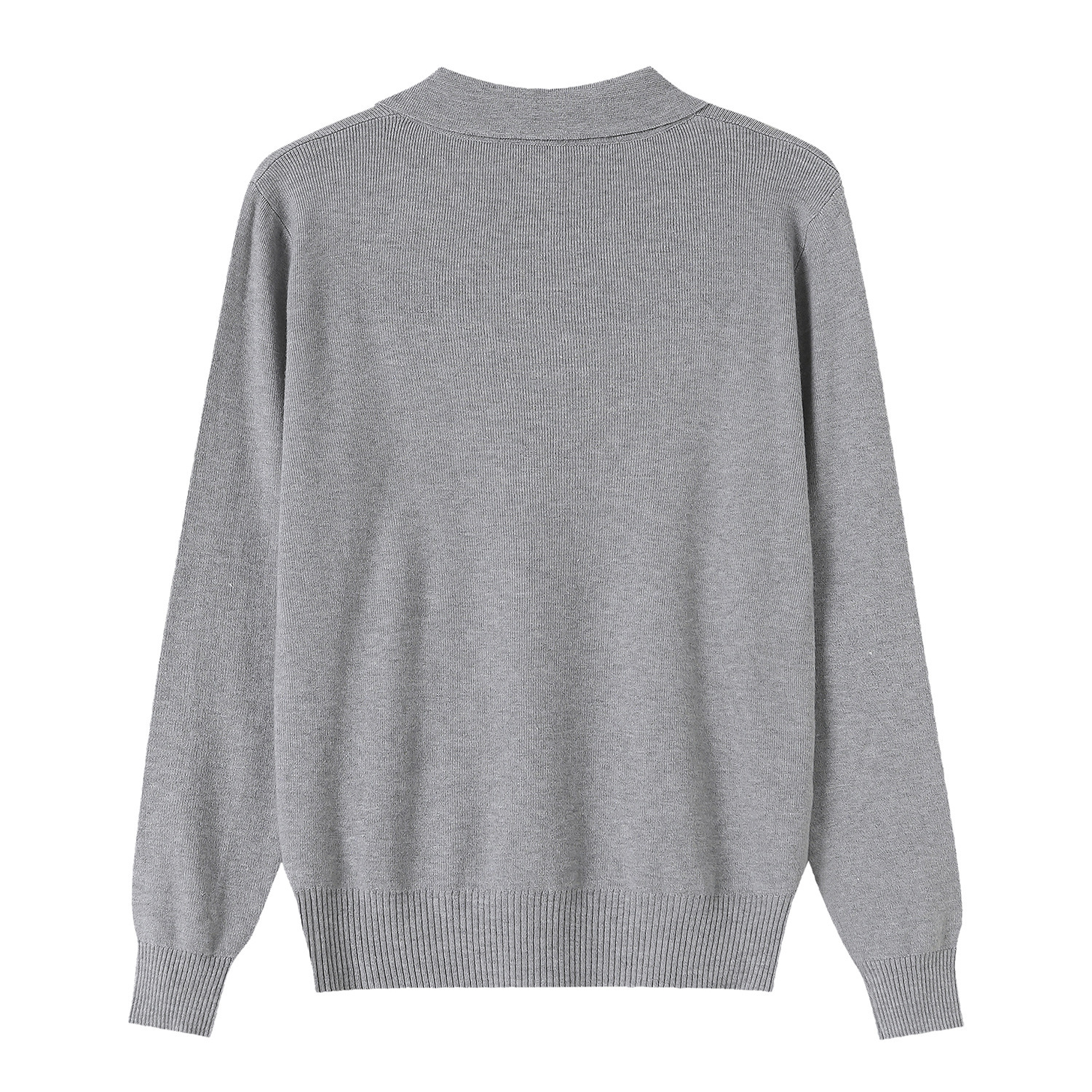 2025春秋新款针织上衣宽松翻领打底衫薄复古刺绣polo领长袖