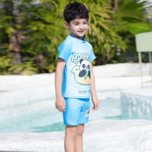2025新款儿童泳衣男童大中小童分体游泳衣速干温泉泳装泳裤套装