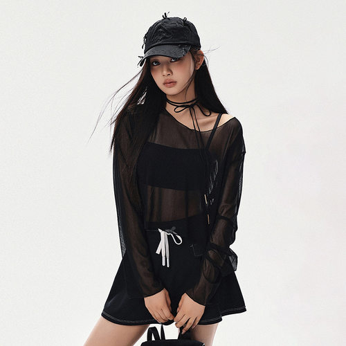 2026新款游泳衣女分体式三件套遮肚显瘦聚拢小胸韩国ins风泡温泉
