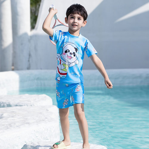 2025新款儿童泳衣男童大中小童分体游泳衣速干温泉泳装泳裤套装