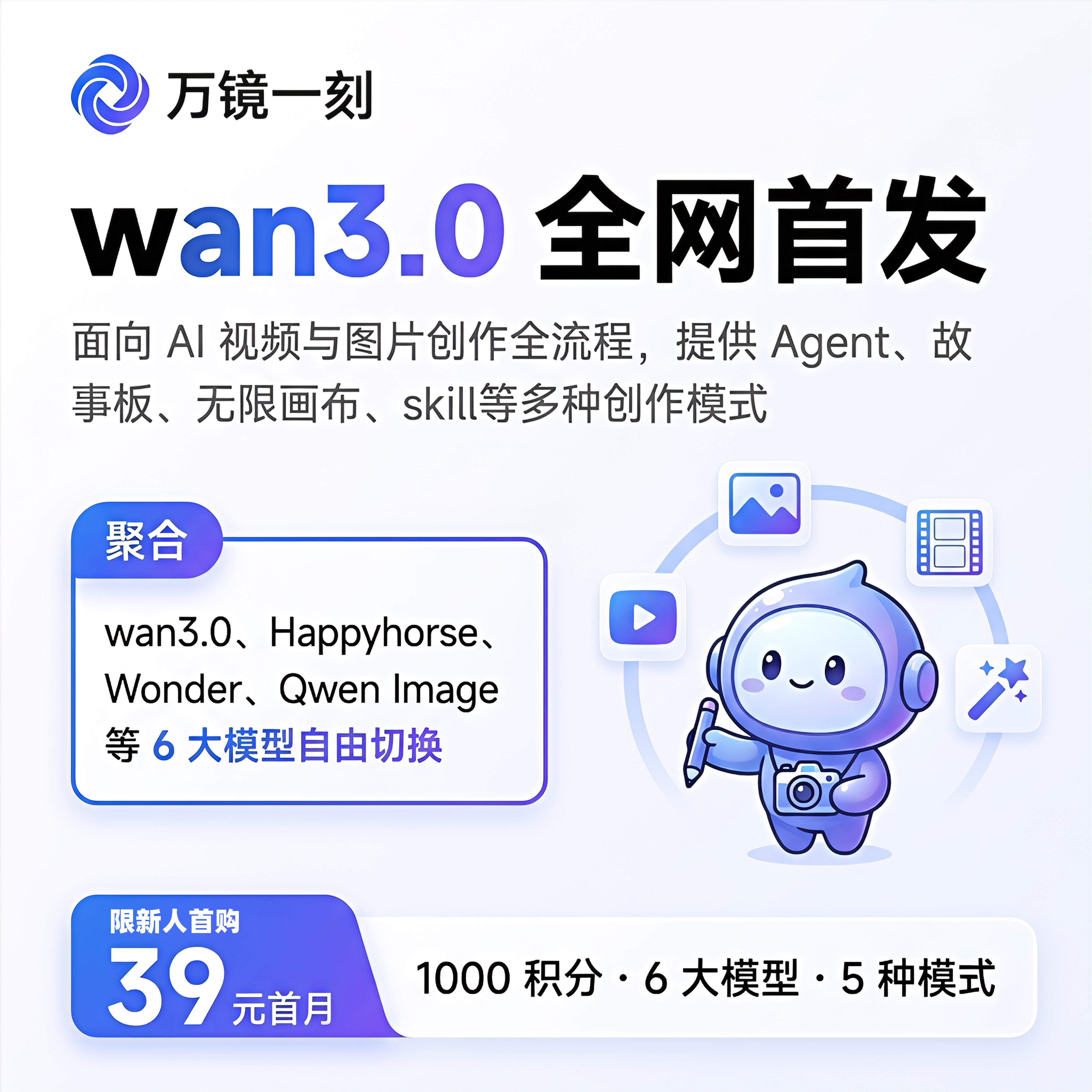 【兑换码】万镜一刻 AI做视频 全链路 AIGC 视频创作平台