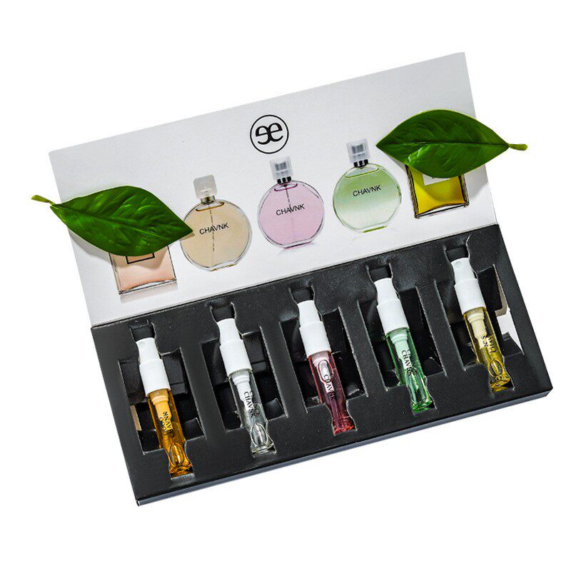 小城伊香JEAN MISS男女士黑色小样香水5件套0160Q版礼盒装5*3ml