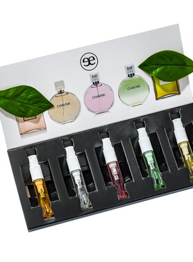 小城伊香JEAN MISS男女士黑色小样香水5件套0160Q版礼盒装5*3ml