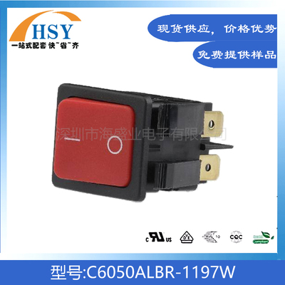 C6050ALBR-1197W翘板船型开关