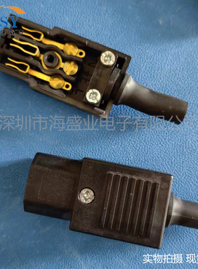 PX0587 P587电线缆国标电源尾插10A250V英国Bulgin进口AC品字插座