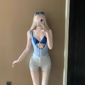 AYSTUDIO2026新款 连体纯欲小胸显瘦温泉度假比基尼 泳衣女明星同款