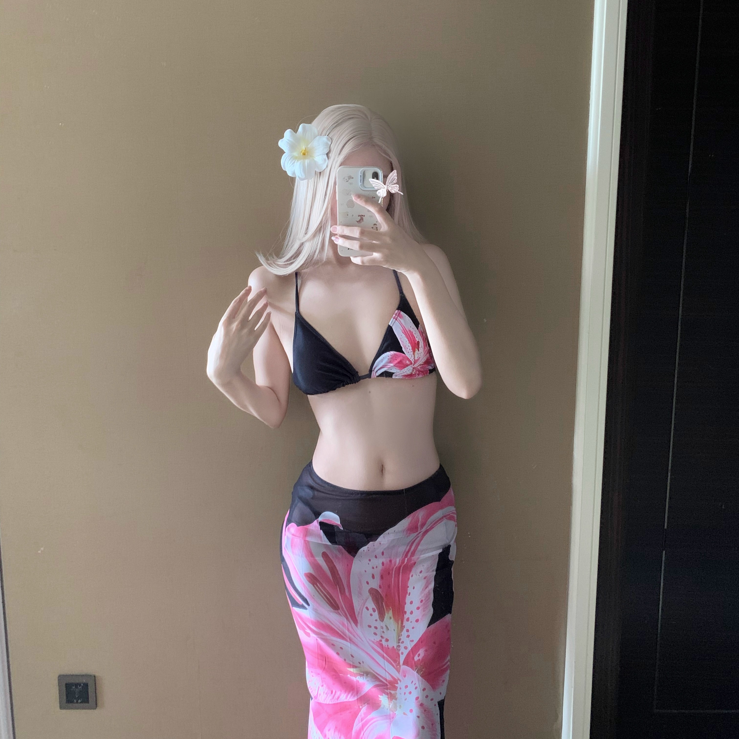 AYSTUDIO欧美风比基尼性感纯欲风高级感甜酷印花度假泡温泉泳衣女