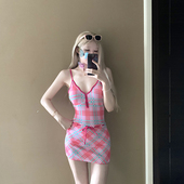 AYSTUDIO娜扎同款 复古性感露背沙滩温泉度假两件套 泳衣女2026新款