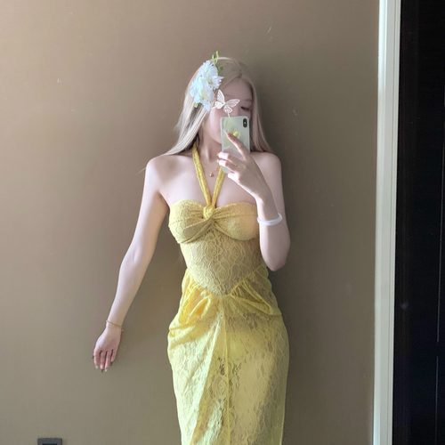 2025新款泳衣性感纯欲风抹胸长裙