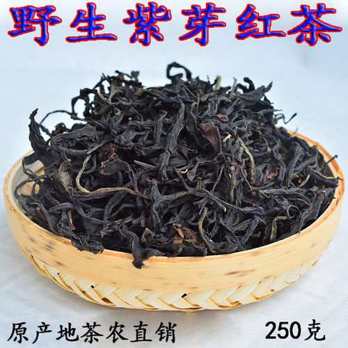 紫茶云南滇红茶紫茶晒红紫芽红茶