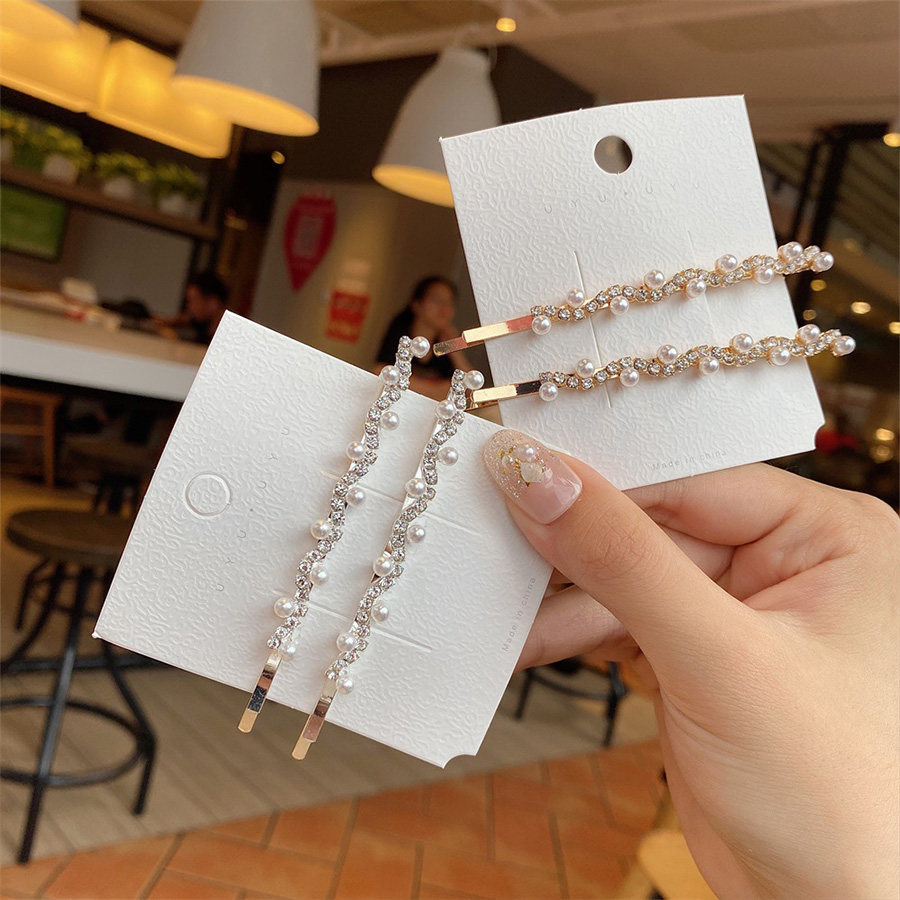 明星同款长款带钻珍珠发夹女韩国一字夹对夹ins发卡侧边夹发饰品,饰品/流行首饰/时尚饰品新,发饰,淘宝优惠券,粉丝福利购,淘宝优惠卷