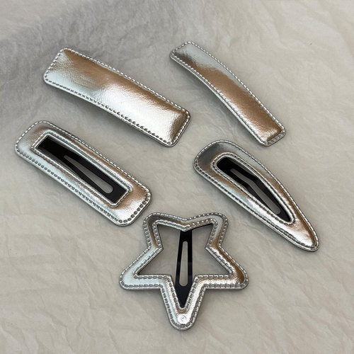 简约掰掰夹百搭银色造型BB夹边夹