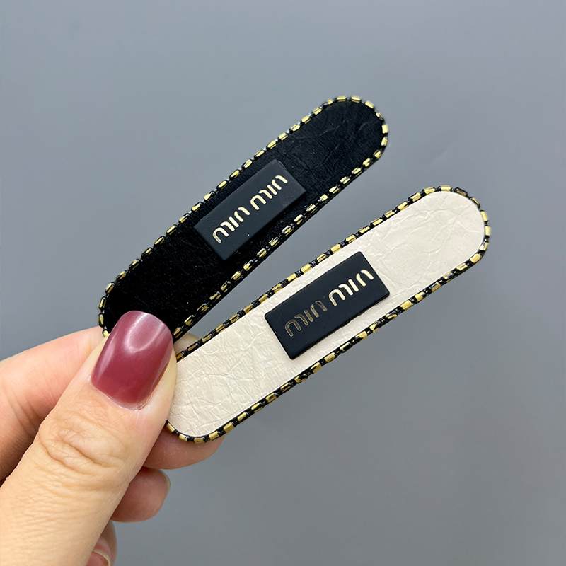 法式min皮革BB夹时尚百搭发夹