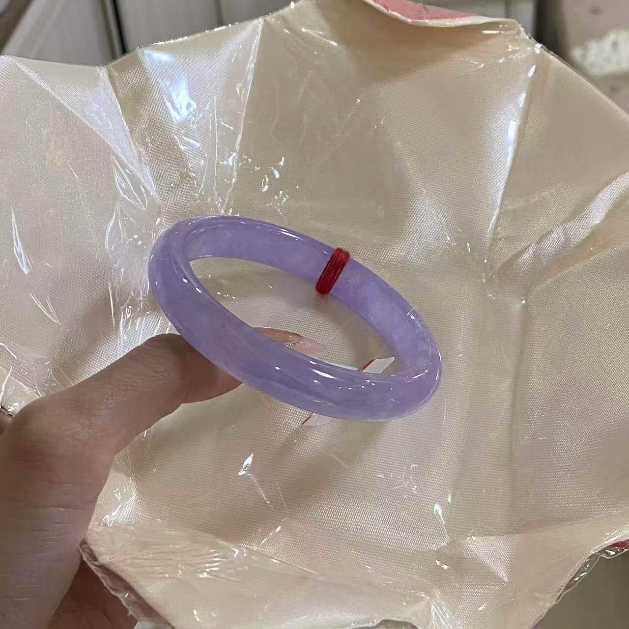 玉长情高端缅甸翡翠贵妃镯冰种紫罗兰翡翠玉手镯子正品真玉石处理