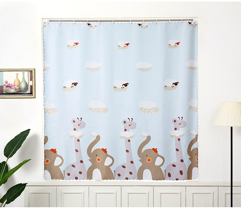 免打孔安装宿舍简约现代风短帘