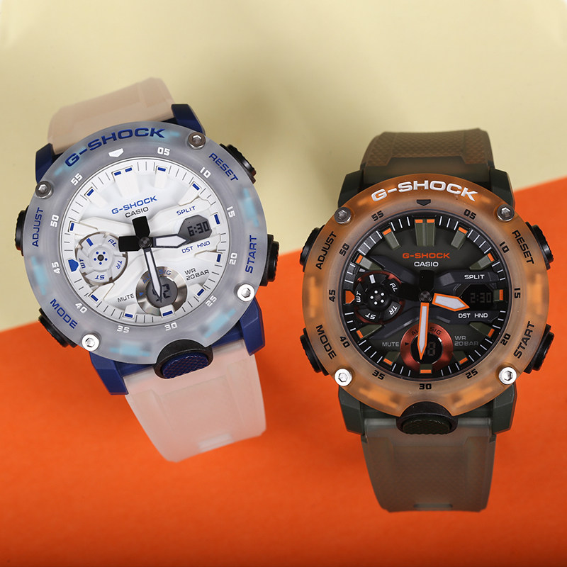 卡西欧农家橡树隐藏海岸秘境透明手表男女ga-2000hc-3a 7a 900hc