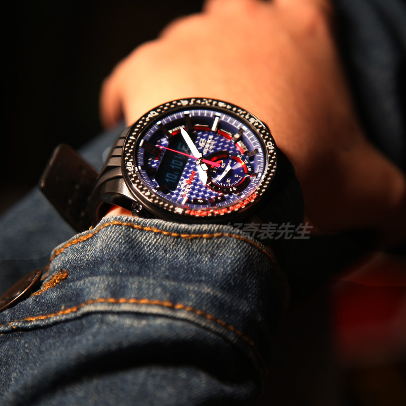 卡西欧fi赛车edifce大表盘太阳能手表男ecb-800dc-1a db d tr-2a