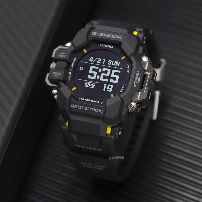 卡西欧G-SHOCK三代猫人太阳能蓝牙GPS心率手表男GPR-H1000-1/9