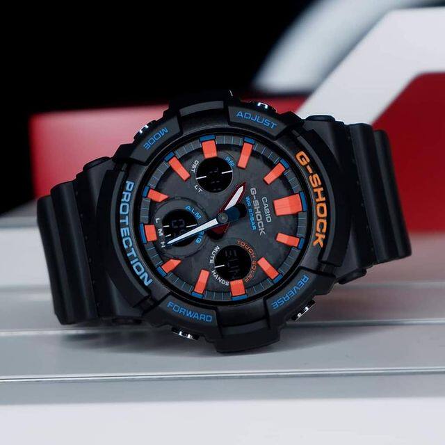 卡西欧g-shock炫夜之战白敬亭同款红黑蓝配色男表gw-b5600ct-1