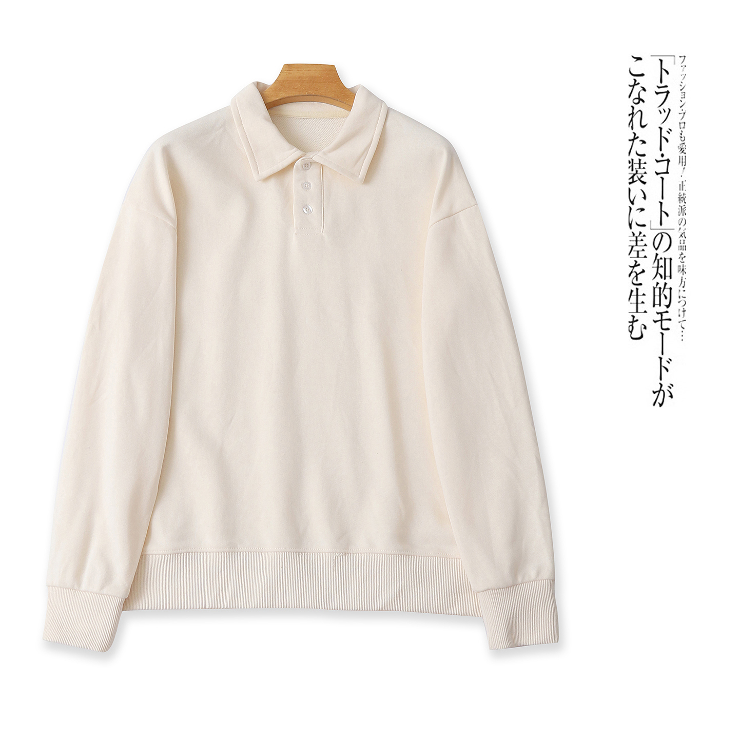 毛圈棉polo衫  男女同款  秋季新polo领三粒扣套头长袖上衣32177