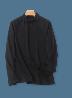 日单打底衫 春秋新女装修身半高领长袖内搭外穿弹力套头T恤23792