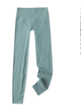 运动健身打底裤 春秋新款女装双层弹力腰紧身九分小脚瑜伽裤27983