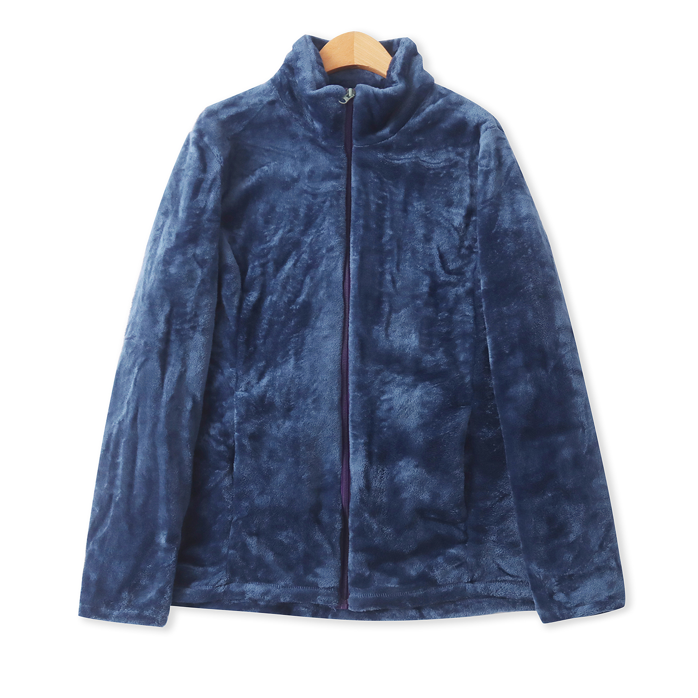 加厚毛绒居家服 男女同款 秋冬新款外贸立领拉链长袖双口袋33172