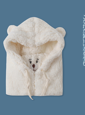 卡通毛绒帽 冬季新款套头帽男女同款刺绣可爱超萌保暖护耳帽22825