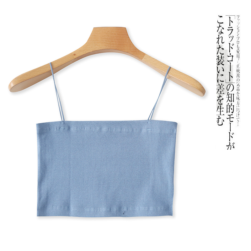 露脐针织抹胸吊带 夏季新款女装时尚松紧吊带螺纹棉内搭外穿27786