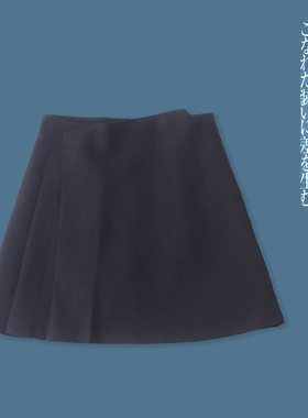 短半裙  夏季新款女装时尚简约百搭自然腰后拉链A字裙半身裙30809