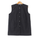 女装 夏秋新款 简约宽松圆领单排摁扣双口袋背心32679 马甲 日单薄款