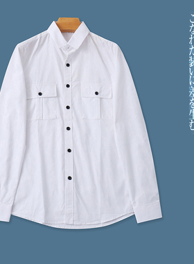 棉衬衫 秋新款外贸男女款时尚宽松百搭翻领单排扣双口袋上衣31334