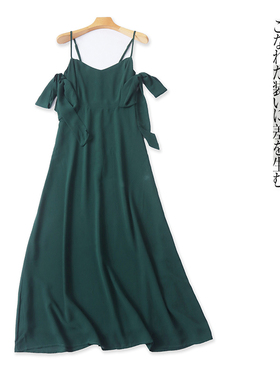 雪纺吊带裙  夏季新款女装时尚打底可调节套头中长款连衣裙31145