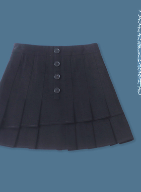 牛仔棉百褶短半裙  春夏新女装时尚自然腰侧拉链显瘦半身裙30805