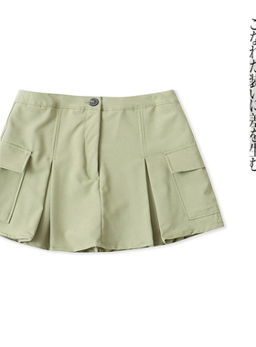 短裙裤 夏季新款外贸女装时尚减龄自然腰拉链纽扣显瘦短裙裤31689