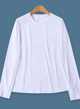 速干运动瑜伽T恤  秋季新外贸女装圆领套头长袖纯色弹力健身32745