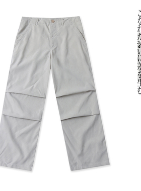 伞兵工装裤 春秋新外贸男女高腰拉链纽扣多口袋可束口阔腿裤30625