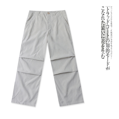 伞兵工装裤高腰拉链纽扣