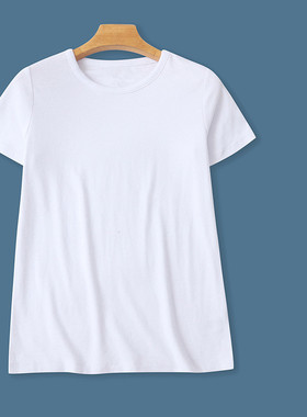 莫代尔 棉T恤 夏季新款外贸女装简约百搭圆领套头短袖基础款32172