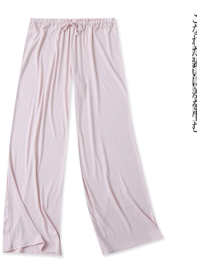 针织阔腿裤  春夏新款外贸女装自然松紧腰系带薄款阔腿长裤31188