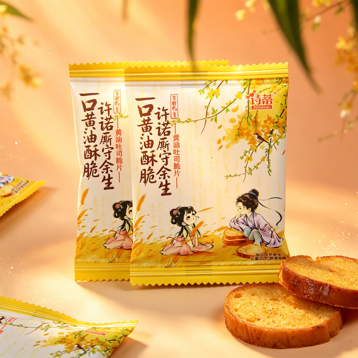 诗蒂黄油吐司脆片结婚订婚伴手礼点心茶歇下午茶休闲散装小零食