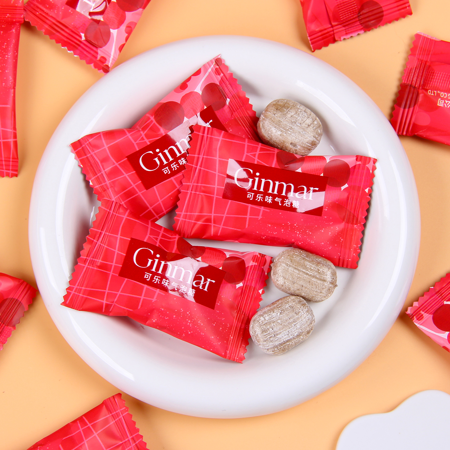 英国Ginmar金玛可乐味气泡糖结婚喜糖婚礼糖果硬糖散装批发伴手礼